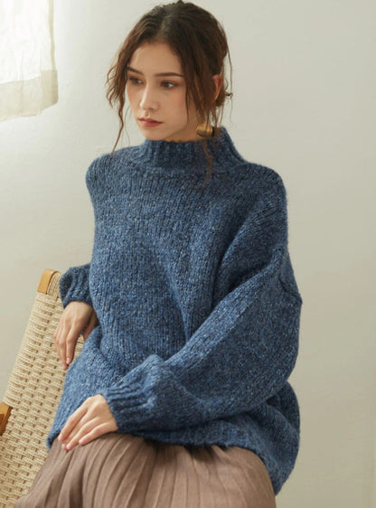 Femmes Pull tricoté épais Confortable Élégant