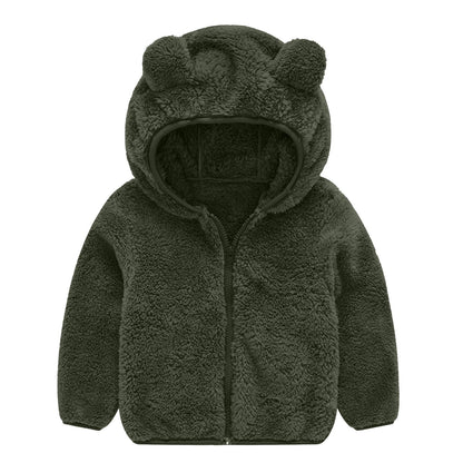 Veste polaire femme Oreilles d'ours Bonnet chaud Doux et confortable