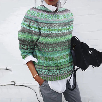 Pull femme motif tricot moderne design élégant