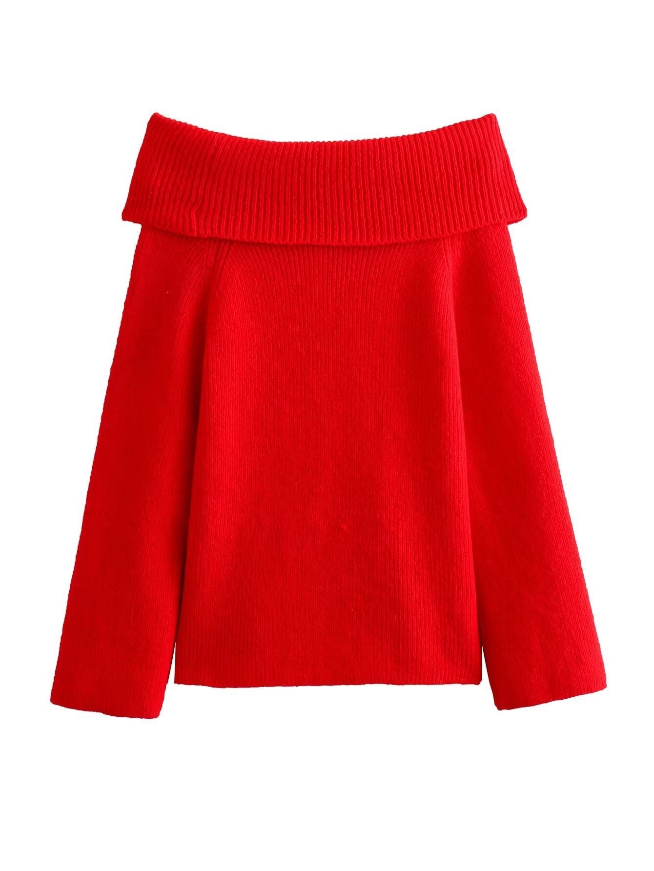 Pull décontracté femme, col large, texturé