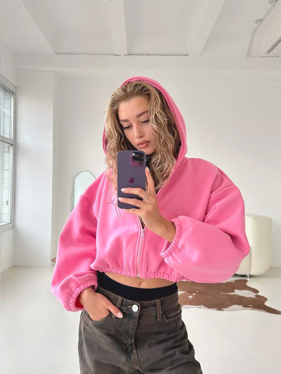 Pull oversize femme Capuche Grandes manches Tendance
