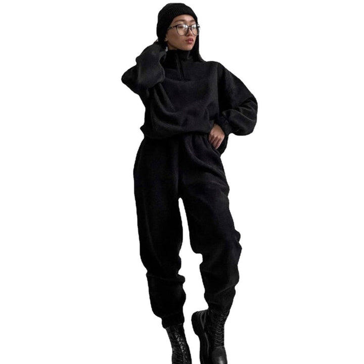 Survêtement de jogging en polaire pour femme, confortable, décontracté, design