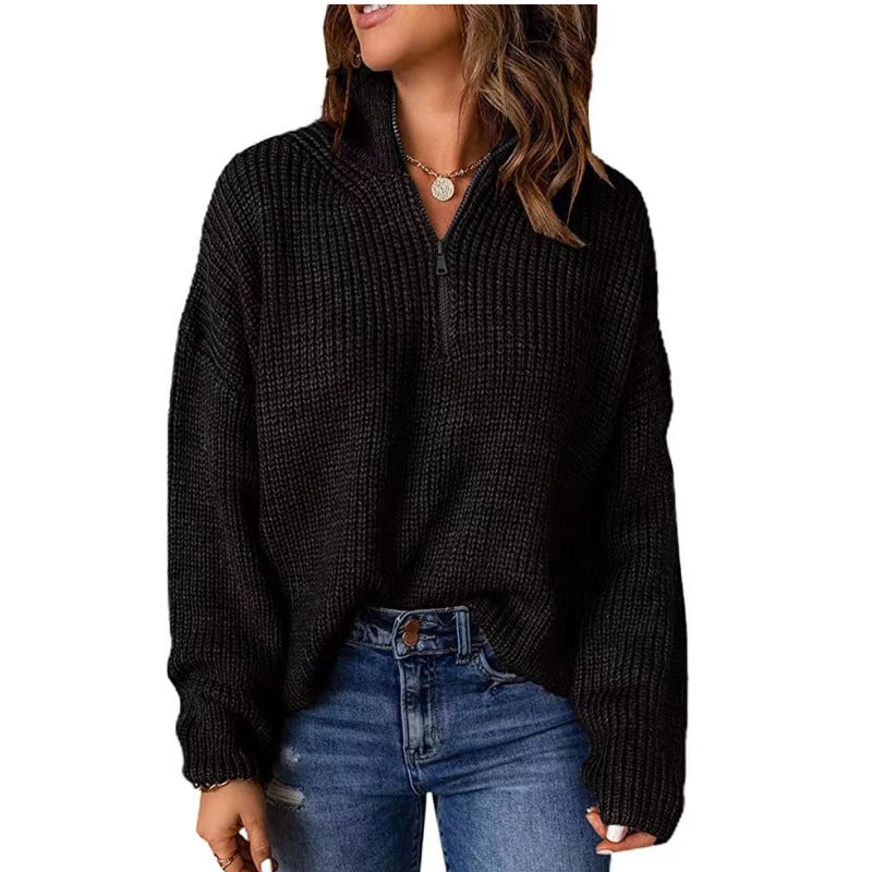 Pull court zippé élégant pour femme