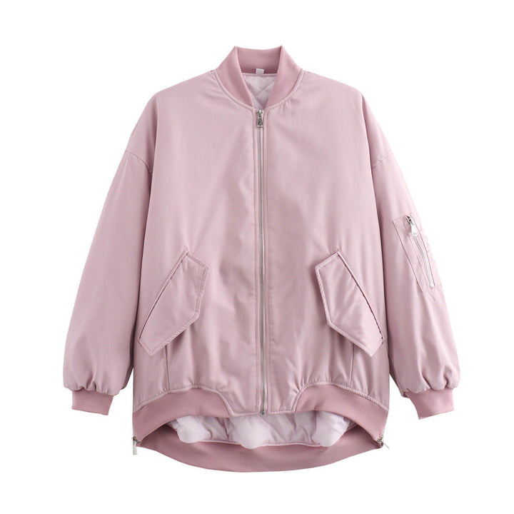 Bomber blouson femme sportif décontracté avec poches