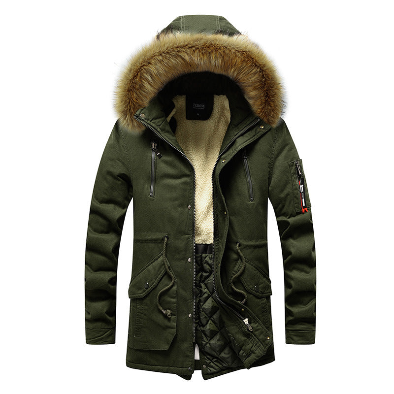Veste d'hiver homme isolée capuche amovible
