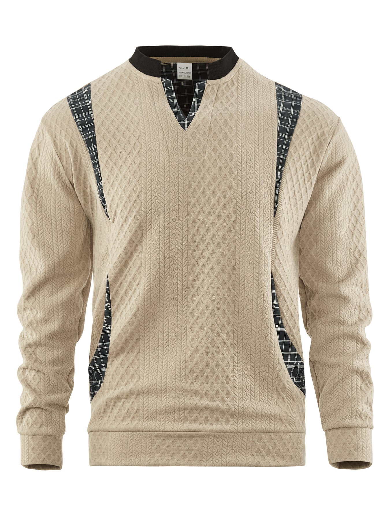 Pull en tricot pour homme Motif à carreaux moderne Design élégant