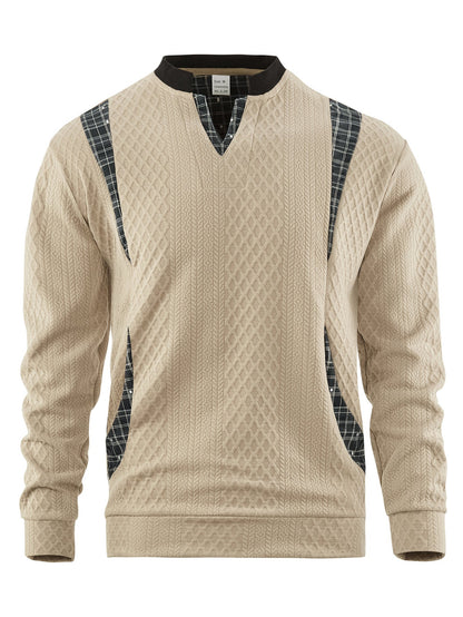 Pull en tricot pour homme Motif à carreaux moderne Design élégant