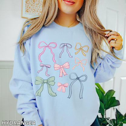 Sweat-shirt Femme Motif Nœuds Coloré Style Tendance