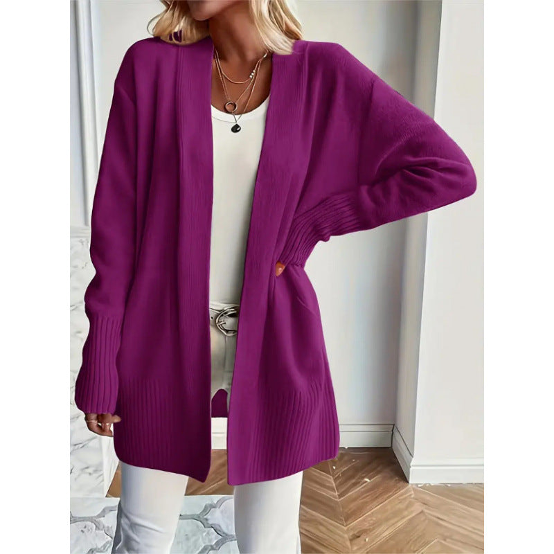 Cardigan long élégant pour femmes avec poches