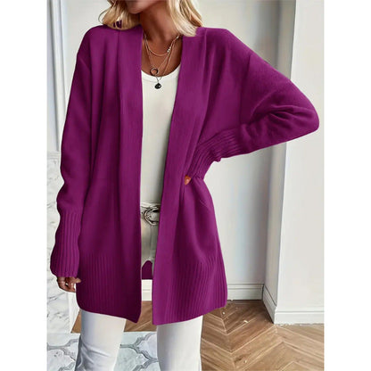 Cardigan long élégant pour femmes avec poches