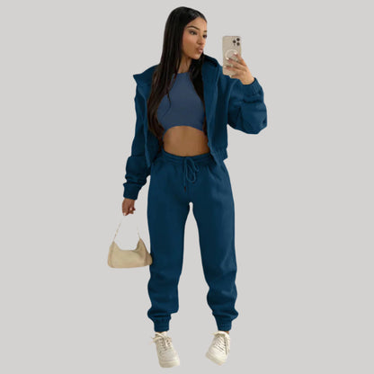 Ensemble de survêtement confortable en 3 pièces