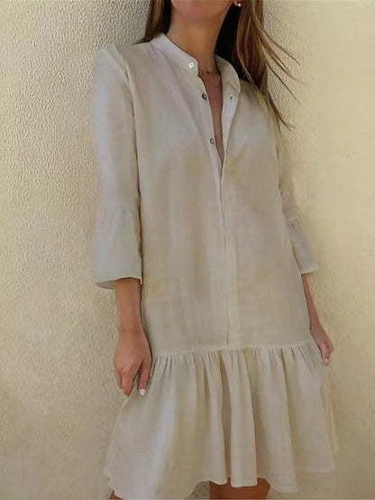Robe chemise femme Volants Chic Élégant
