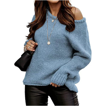 Pull femme épaules dénudées design élégant