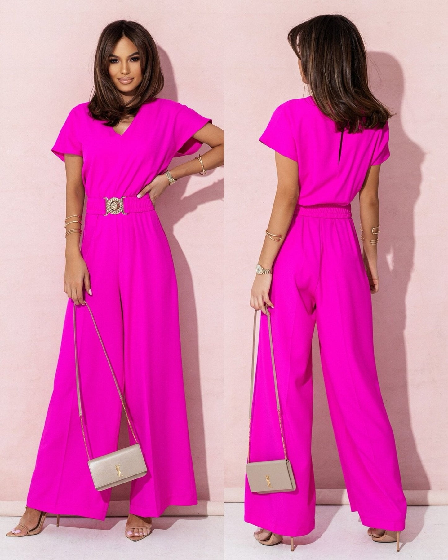Combinaison Femme Large Ceinture Tendance