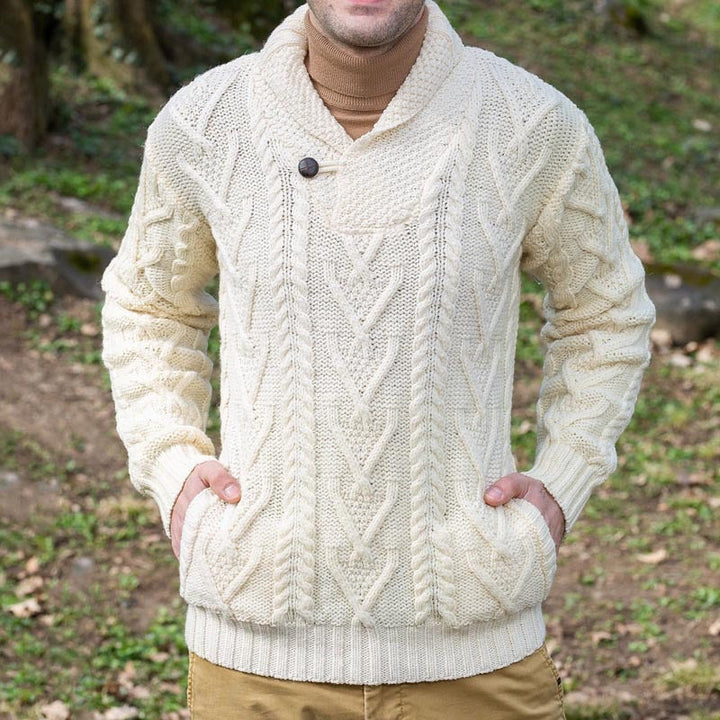 Herren Pullover Klassisch Strukturiert Modern - IdealeKleiden