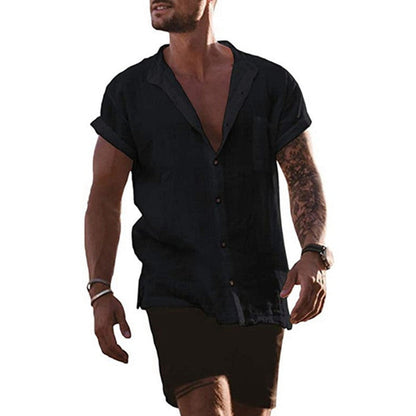 Chemise en lin homme confortable pour l'été