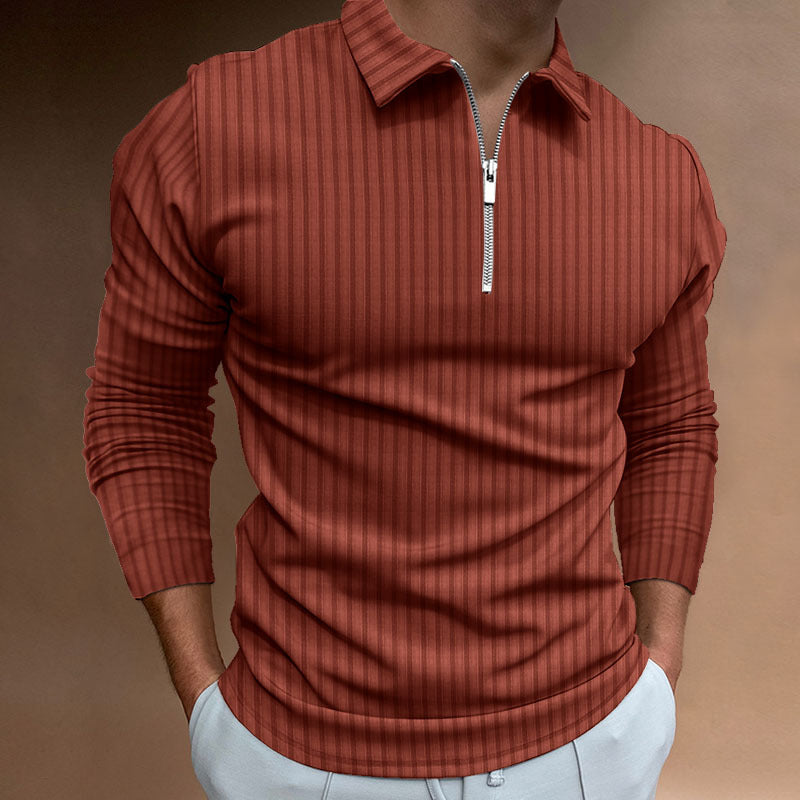 Polo pour homme style moderne avec fermeture éclair