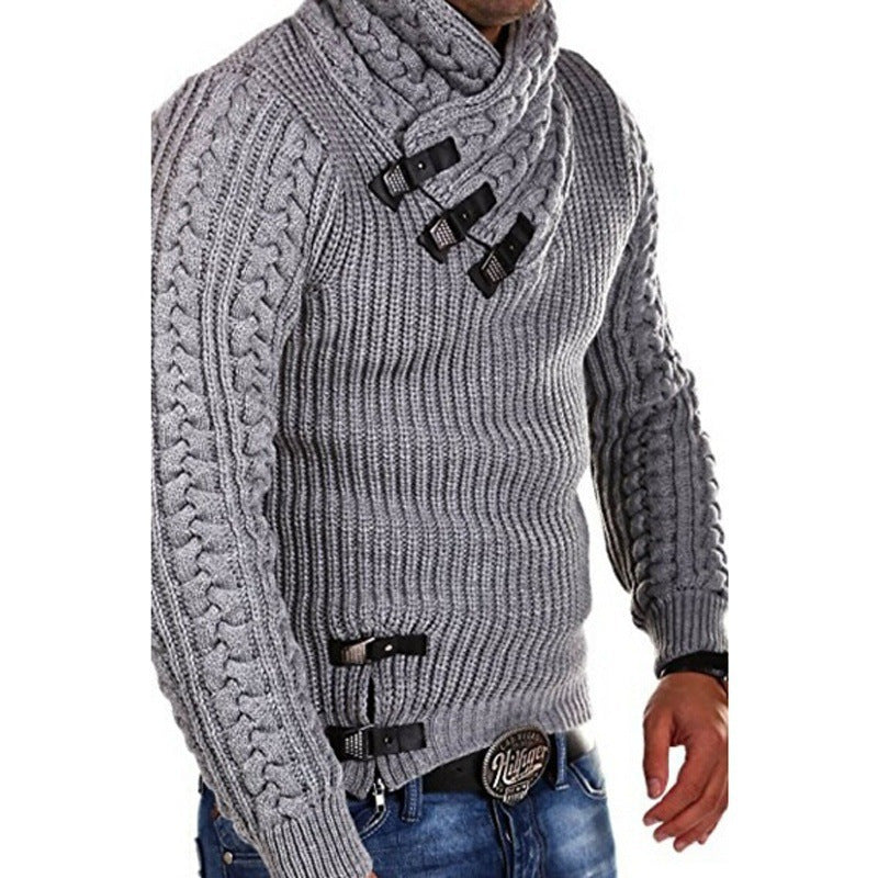 Pull en maille moderne asymétrique pour homme