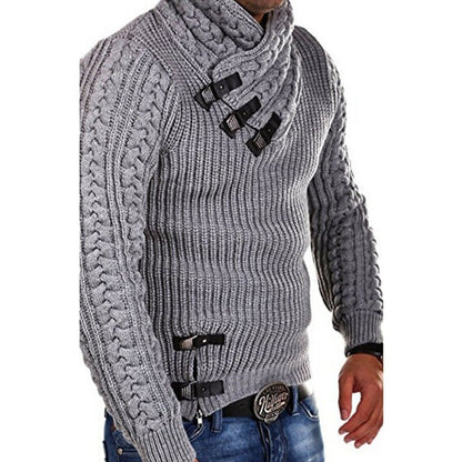 Pull en maille moderne asymétrique pour homme
