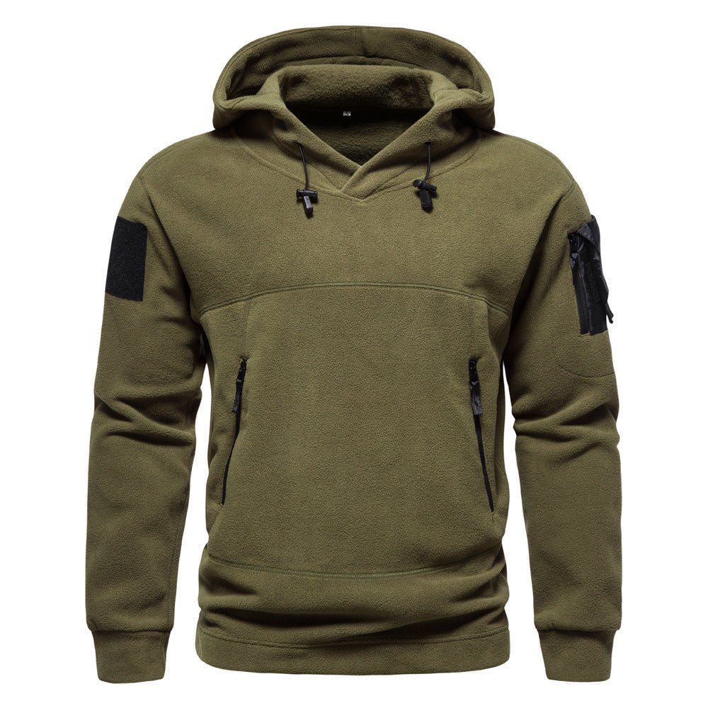Sweat à capuche polaire moderne pour hommes avec poches zippées