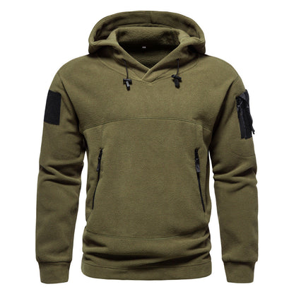 Sweat à capuche polaire moderne pour hommes avec poches zippées