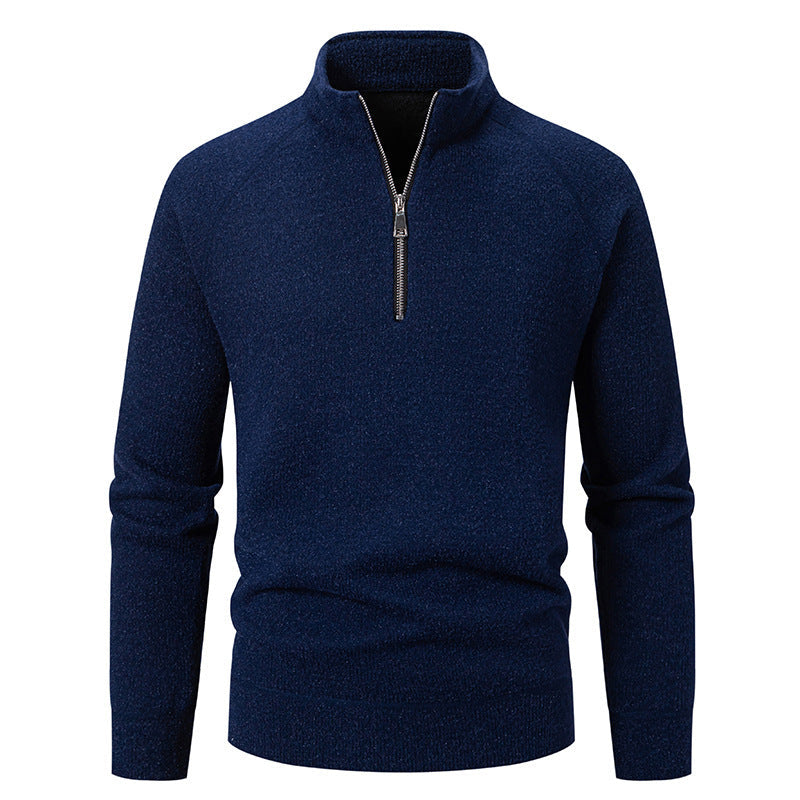 Pull pour homme, moderne, manches raglan, fermeture éclair
