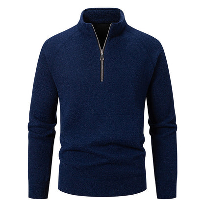 Pull pour homme, moderne, manches raglan, fermeture éclair