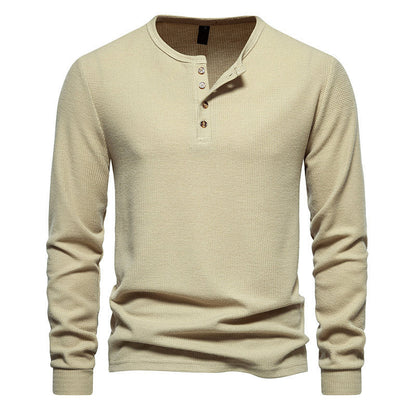 T-shirt homme manches longues texturé moderne à boutons