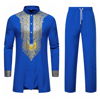 Costume deux pièces élégant à motif exclusif pour hommes