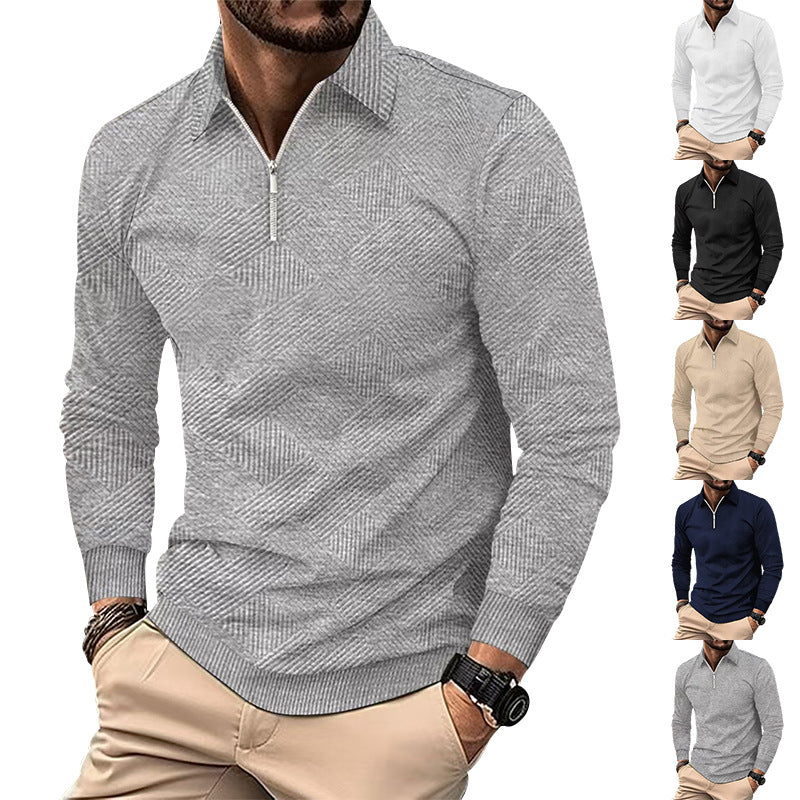 Herren Strickpullover Stehkragen Modern Reißverschluss - IdealeKleiden