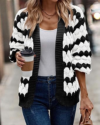 Gilet ouvert doux et chaud