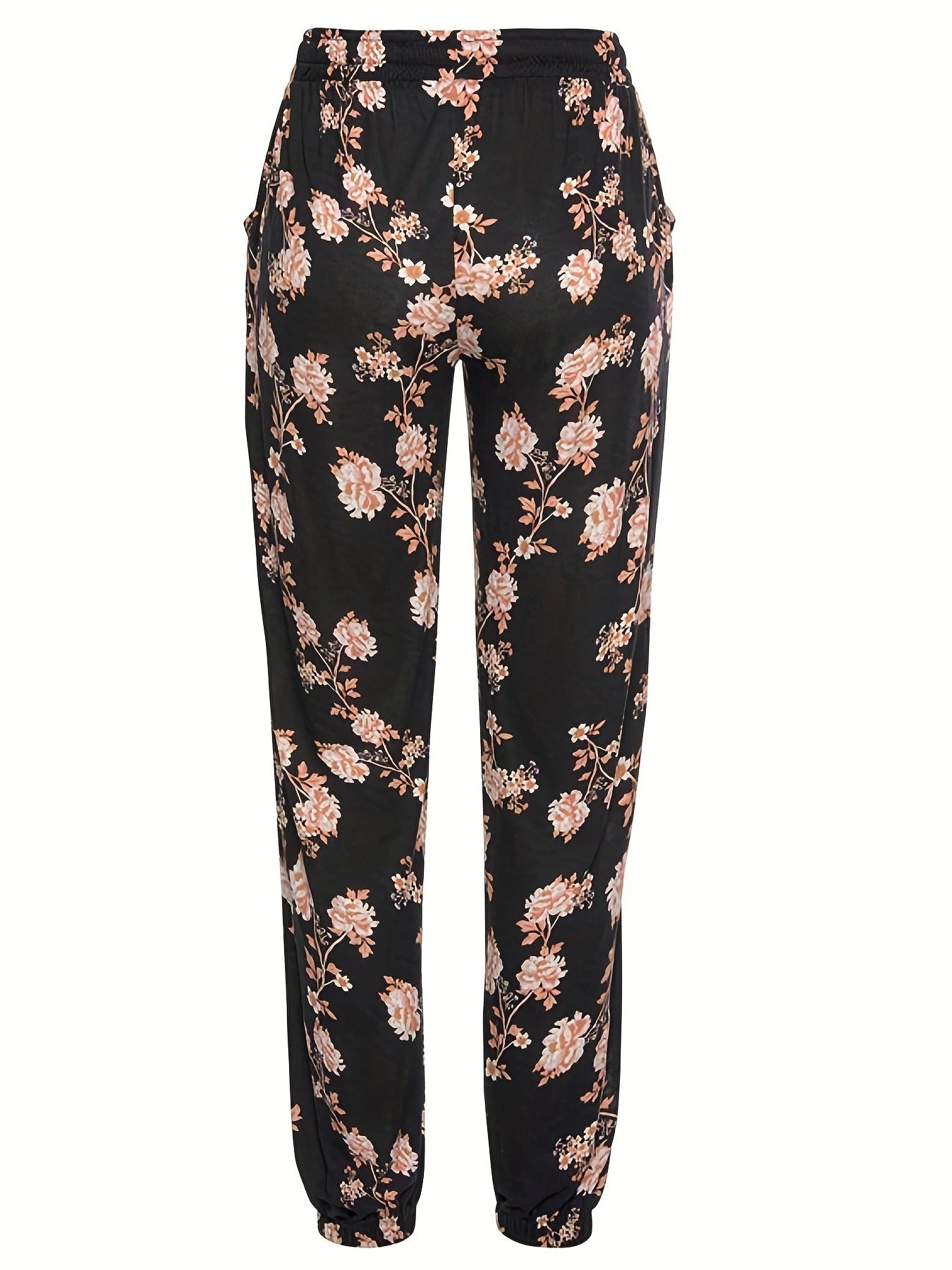 Pantalon de loisirs femme imprimé floral Élastique Confortable