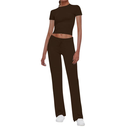 Ensemble de sport femme Crop Top et pantalon de jogging