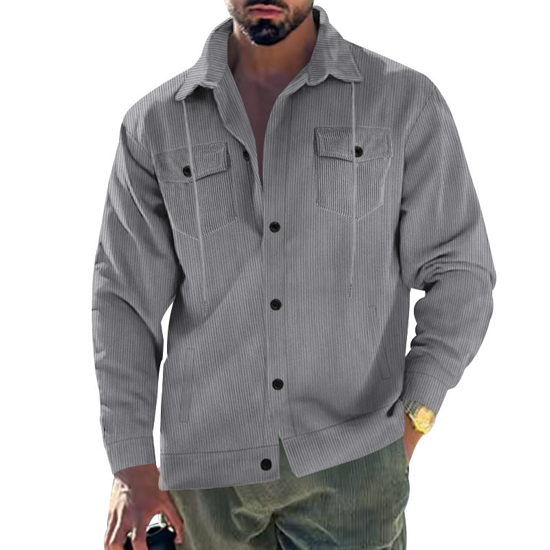 Veste en velours côtelé homme Coupe classique Pratique