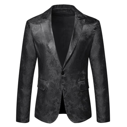 Blazer homme motif cachemire élégant coupe slim