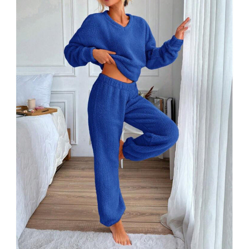 Ensemble de survêtement en polaire pour femme Doux Extensible Confortable