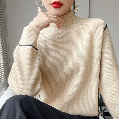 Pull à col roulé élégant style sobre