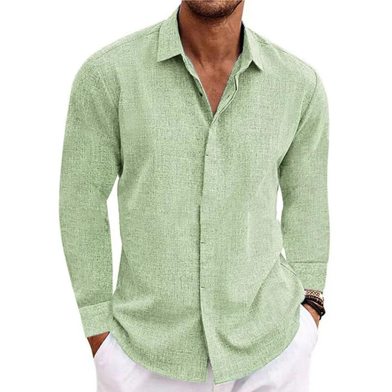 Chemise de loisirs homme respirante manches longues coupe moderne
