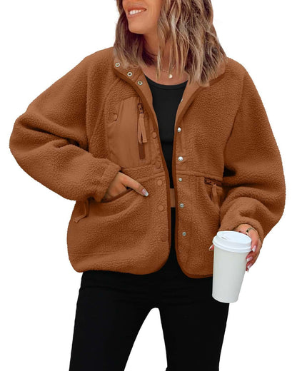 Veste polaire femme douce et chaude avec poches