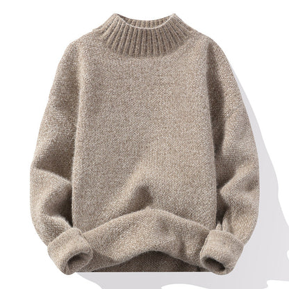 Pull col haut Femme maille côtelée de qualité douce