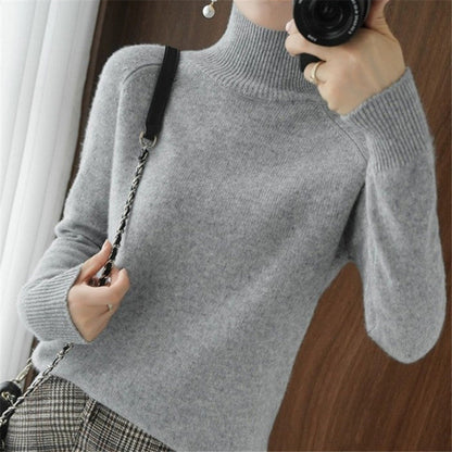 Pull Femme Mérinos Doux Col Roulé Élégance