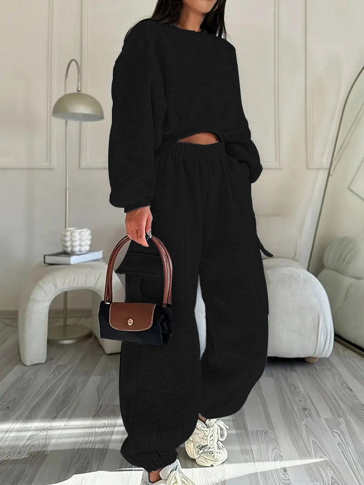 Ensemble détente femme pull oversize et pantalon de jogging