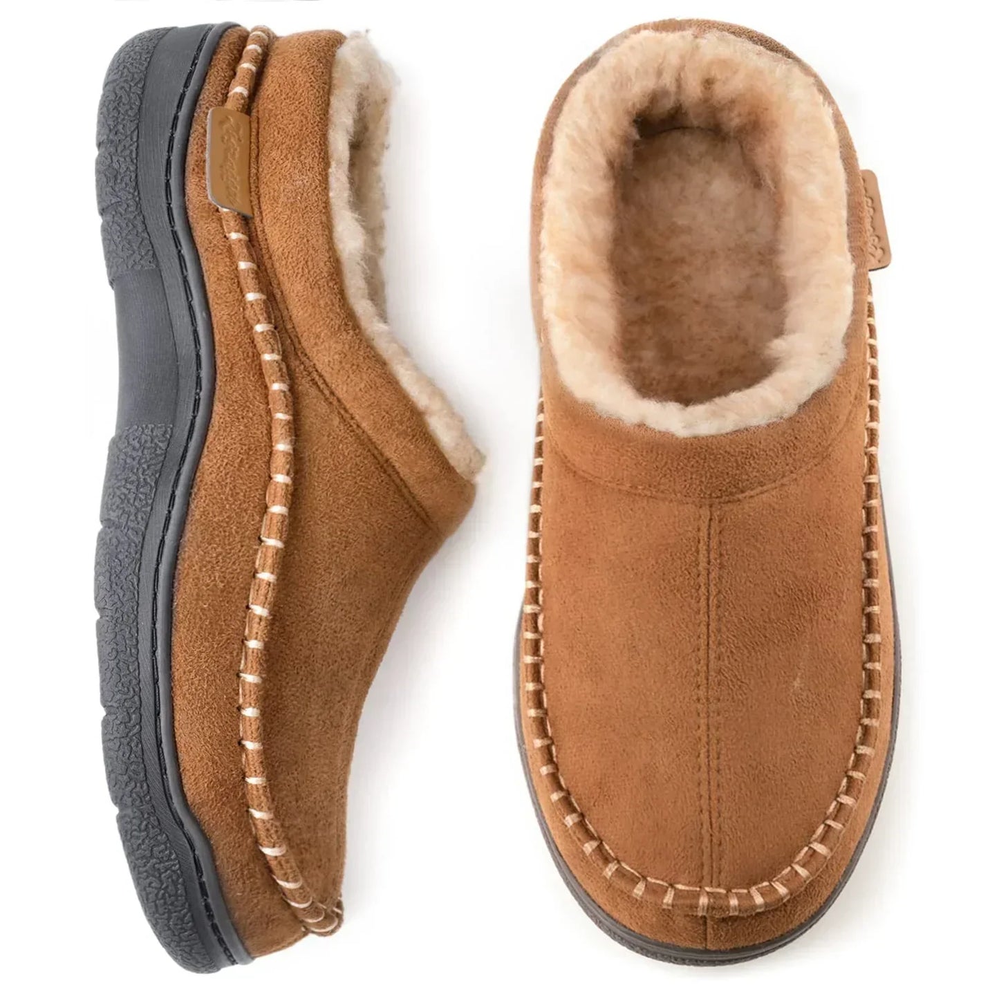 Chaussons confortables homme polaire chaude