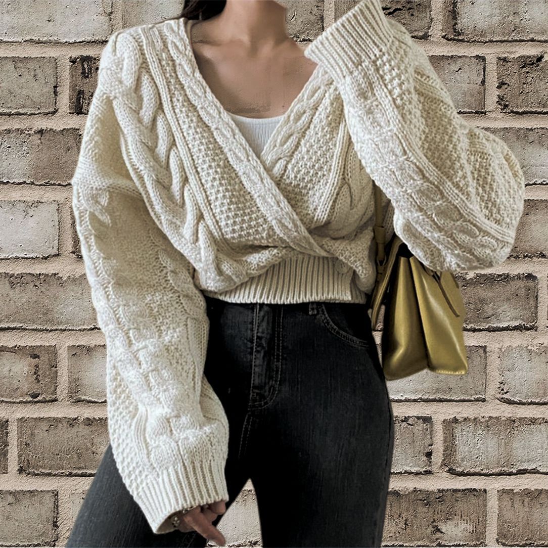 Gilet femme confortable surdimensionné en mélange de laine