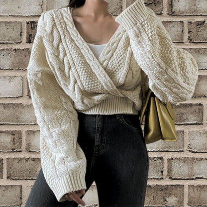 Gilet femme confortable surdimensionné en mélange de laine