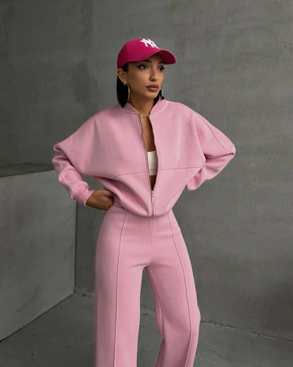 Ensemble Loisirs Femme Confortable Pantalon Zippé