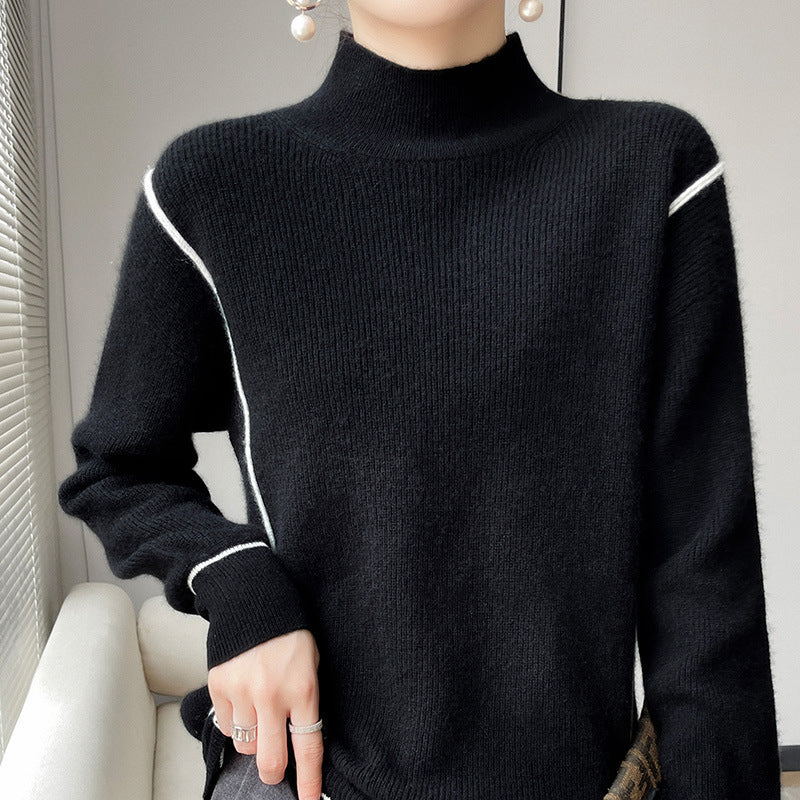 Pull à col roulé élégant style sobre