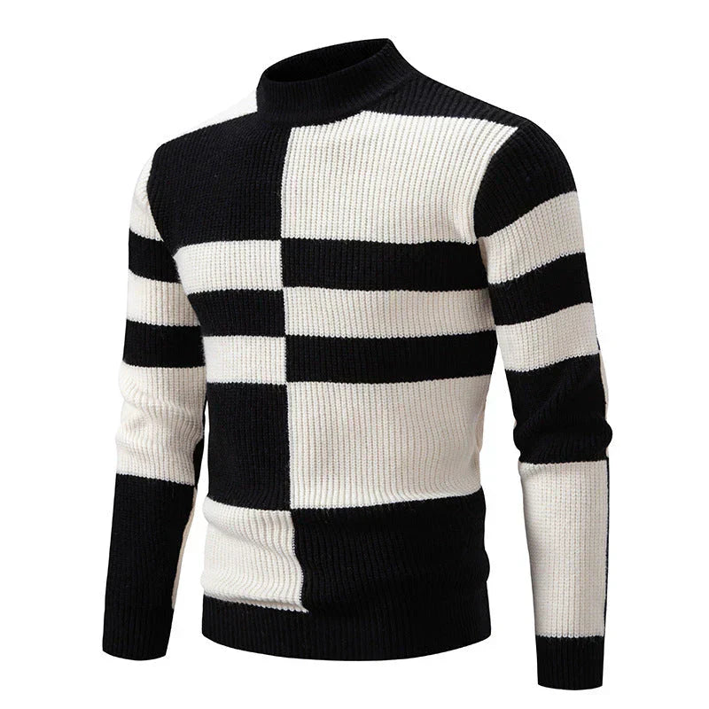 Pull en tricot pour homme Motif graphique Moderne