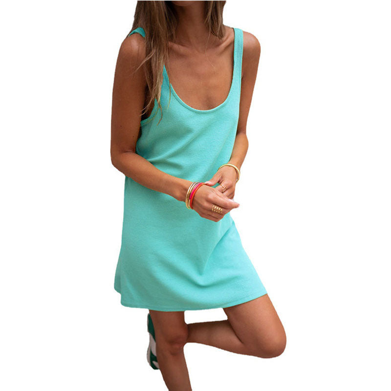 Robe d'été femme élégante col en V légère
