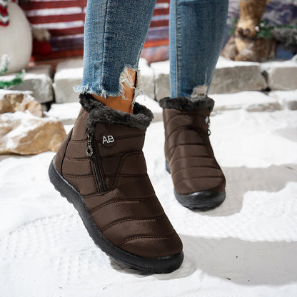Bottes d'hiver pour femme Chaudes Pratiques Fermeture éclair